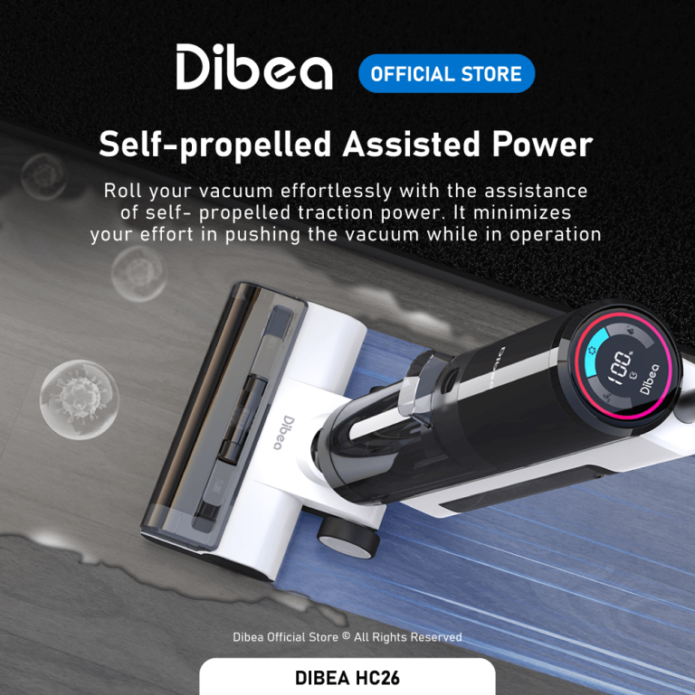 Dibea HC26 5-IN-1 Cordless Smart Wet Dry Floor Washer & Vacuum Cleaner ...